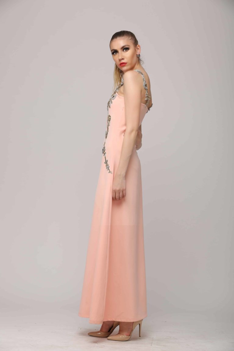 SAI 112 Glamorous Peach Gown