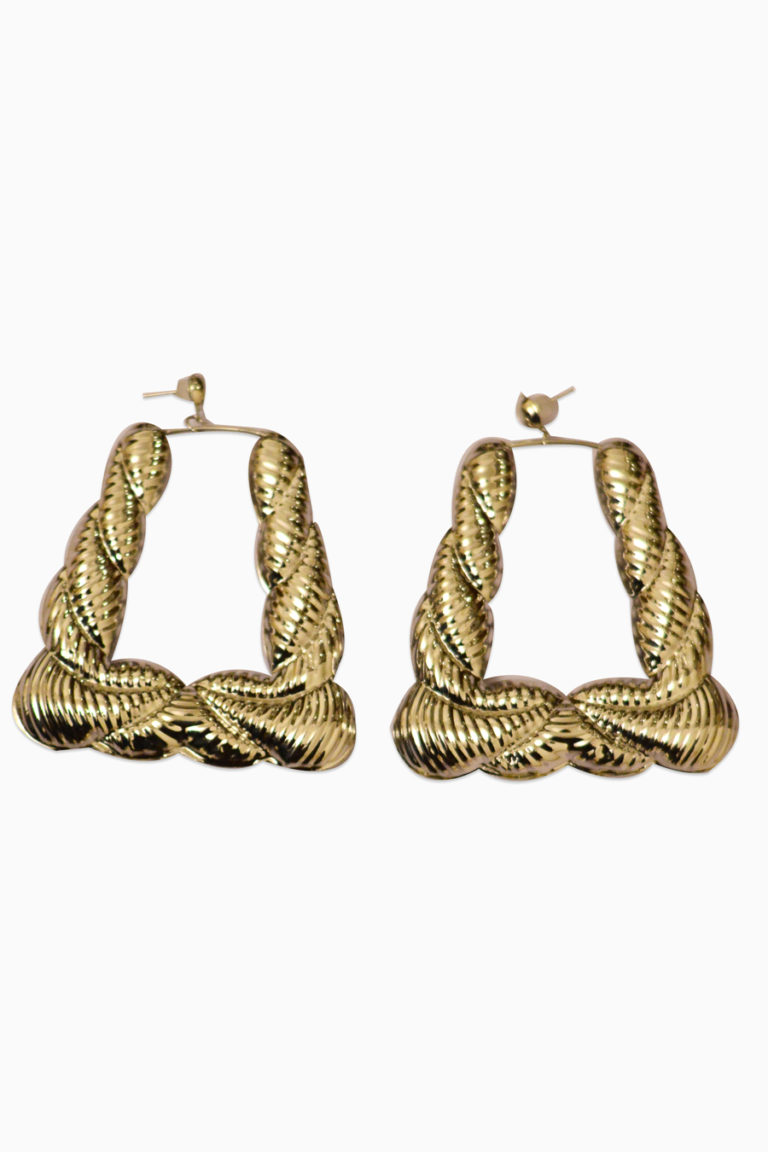 Golden Trapezoid Earrings
