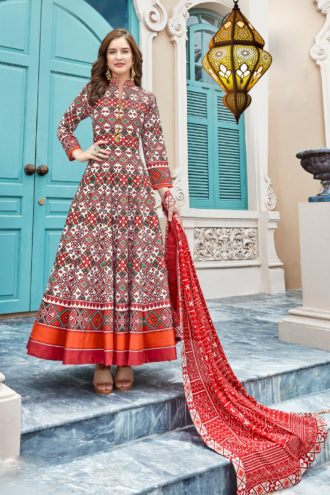 Wholesale White Gota Patti Sleeveless Anarkali Dress – Tradyl