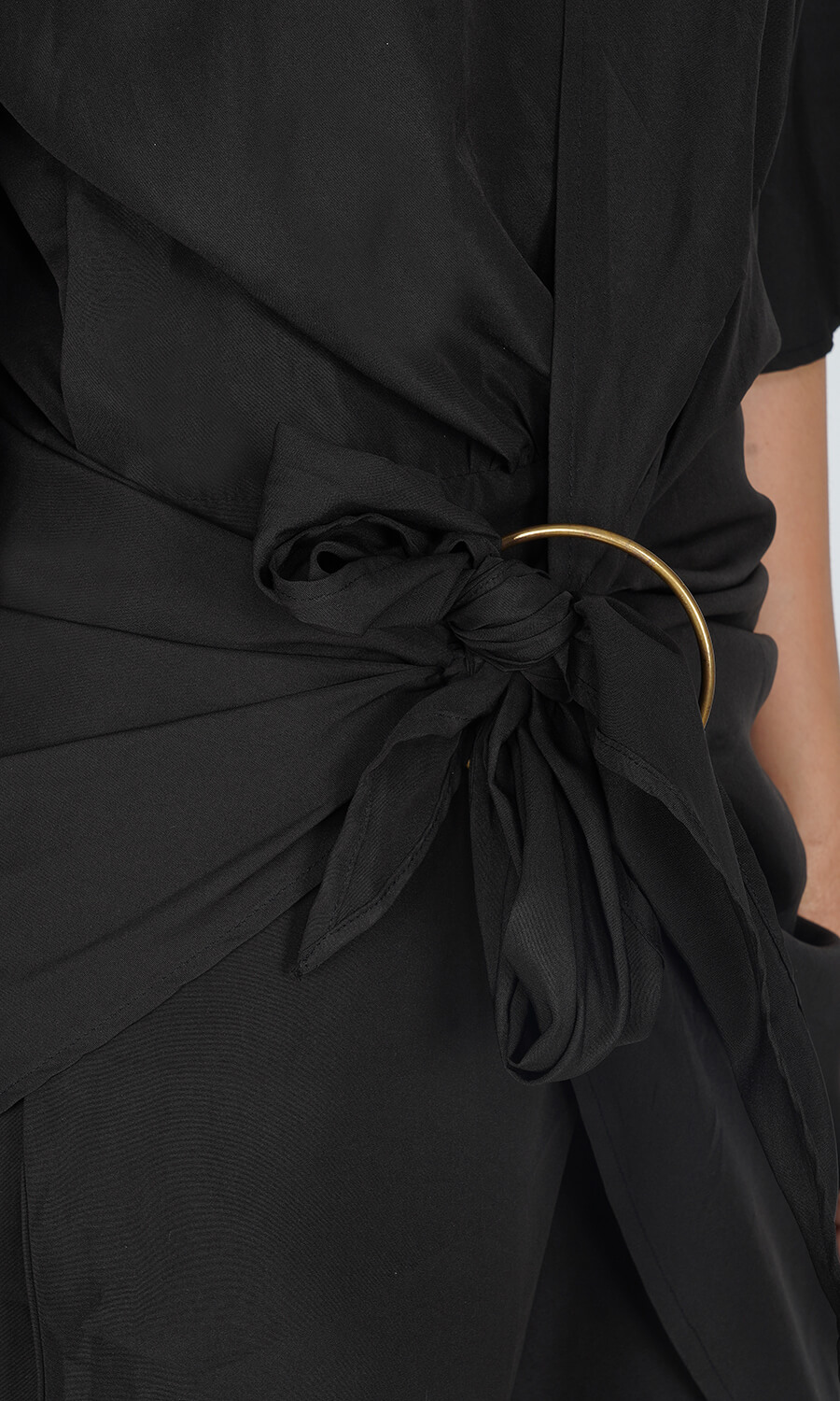 Kovet Black Wrap-Around Dress